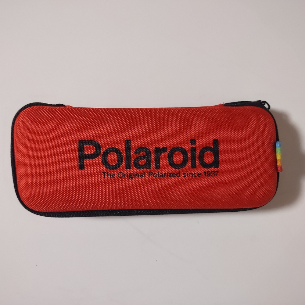 Polaroid Red Authentic Eye Sunglass Zipper Empty Case